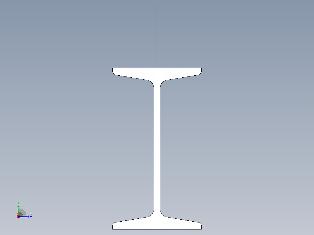 16#热轧工字钢4.3m.SLDPRT左视图