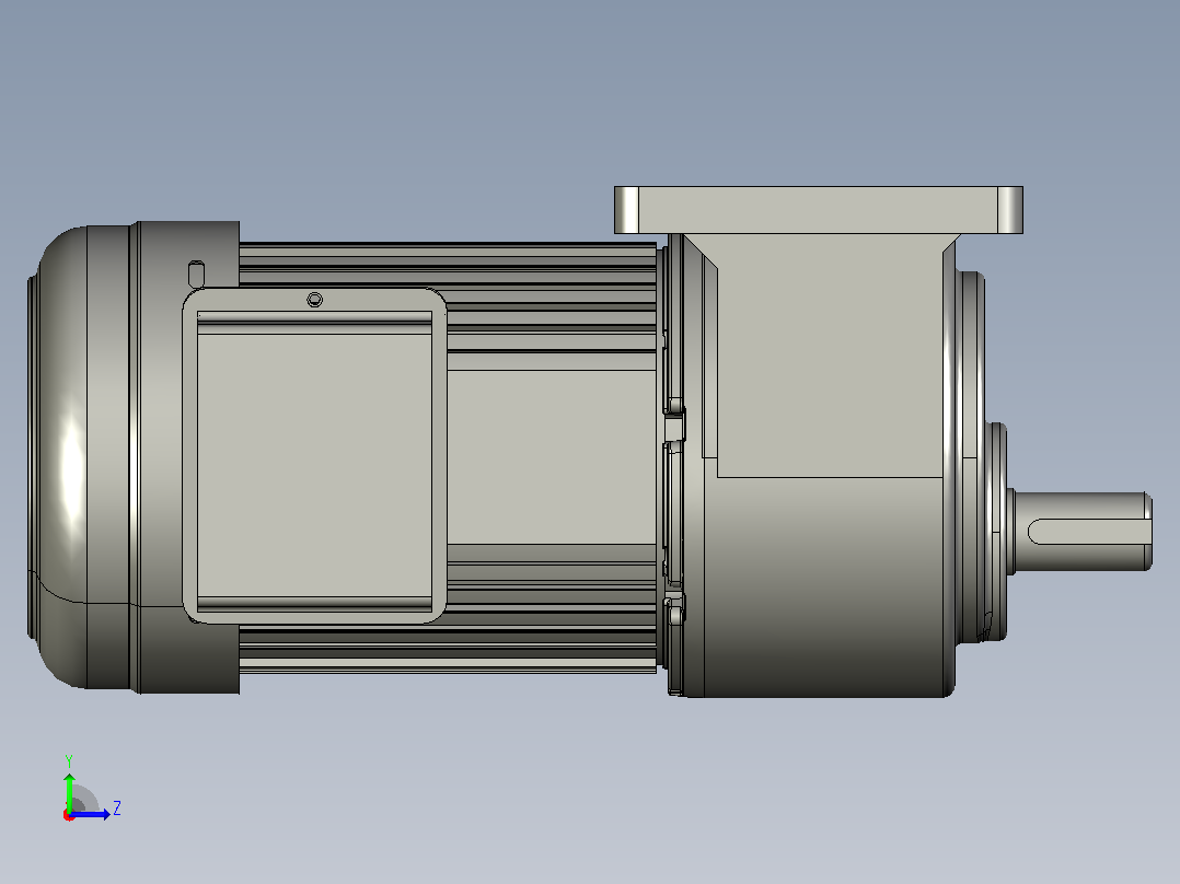 小型常规单相三维1.5KW4#LS单相左视图