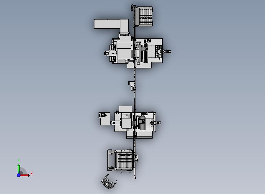 全自动无心磨床流水线前视图