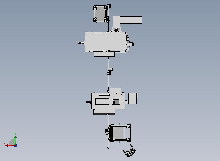 全自动无心磨床流水线后视图