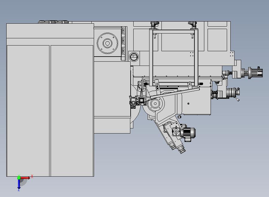 全自动无心磨床流水线俯视图
