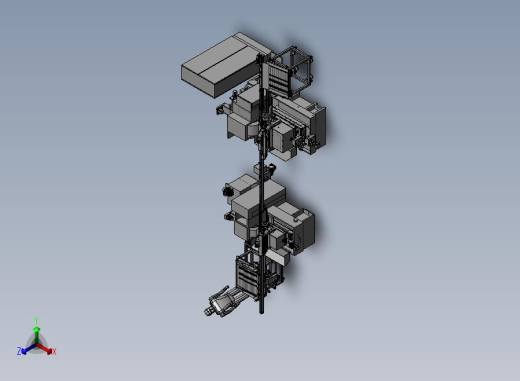 全自动无心磨床流水线正等轴测缩略图