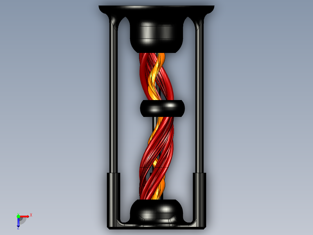 扭曲的穿梭俯视图