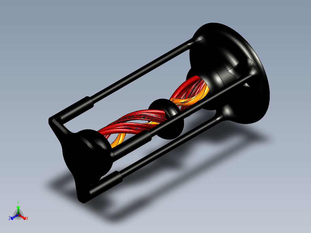 扭曲的穿梭正等轴测图