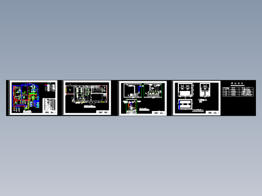 氨制冷系统冷库机房设计图cad图纸平面布置剖面管路制冷系统图