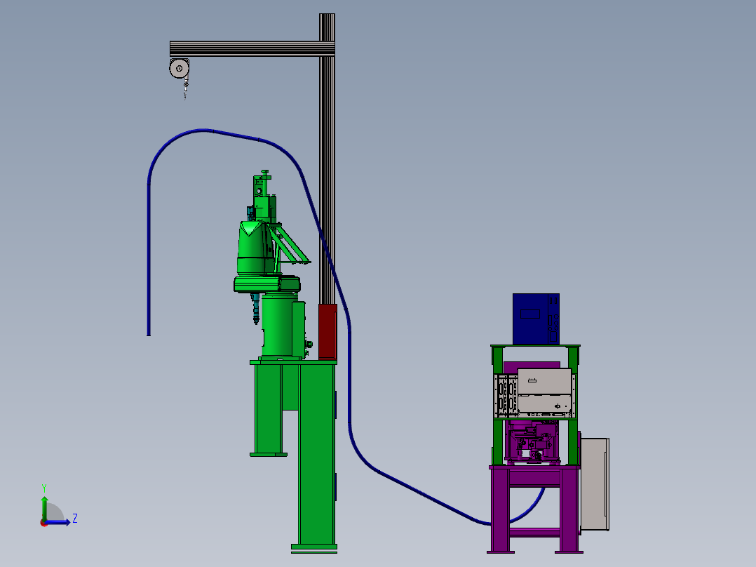全自动螺丝机左视图