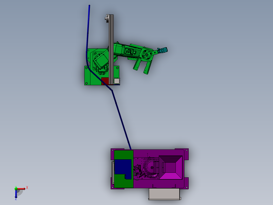 全自动螺丝机俯视图