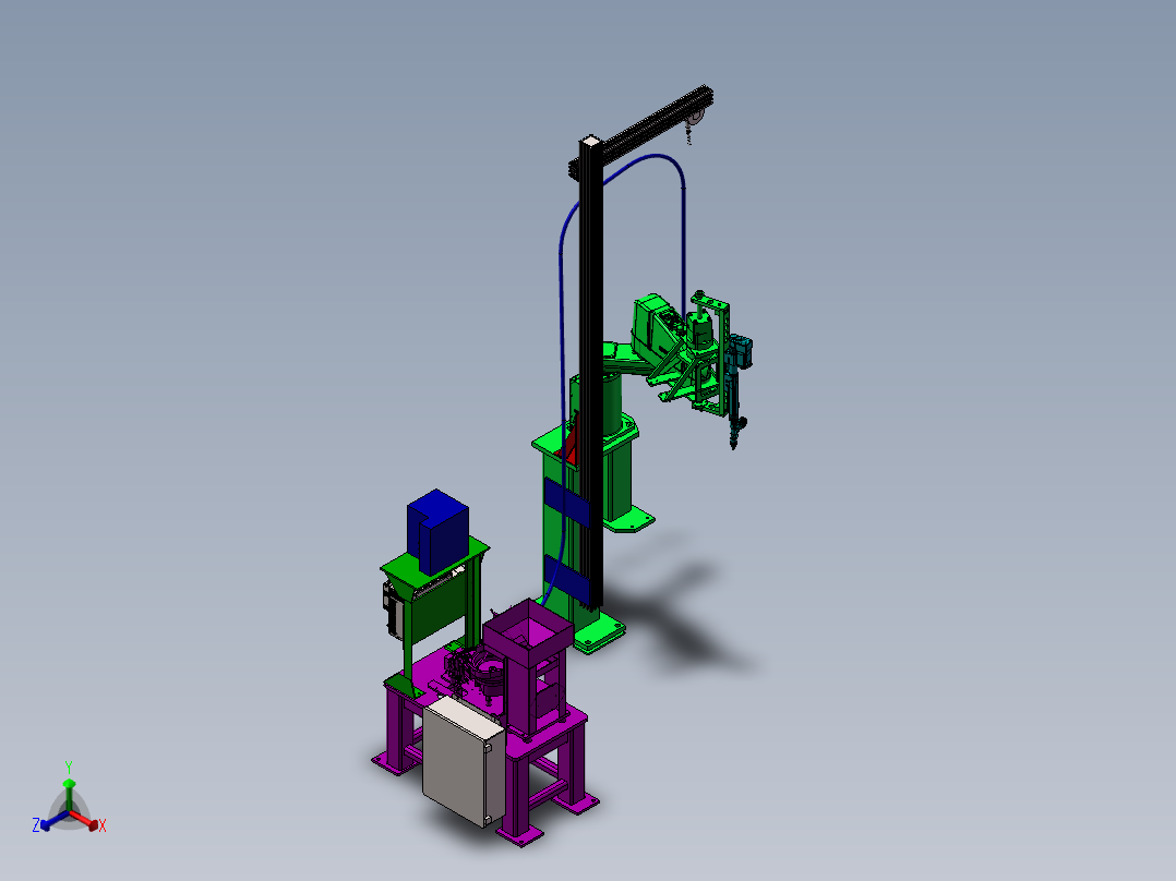 全自动螺丝机正等轴测图