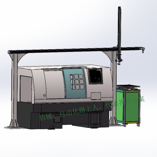 单臂XZ双轴上下料机械手3d图纸 CNC数控车床双轴桁架机械手3d模型缩略图