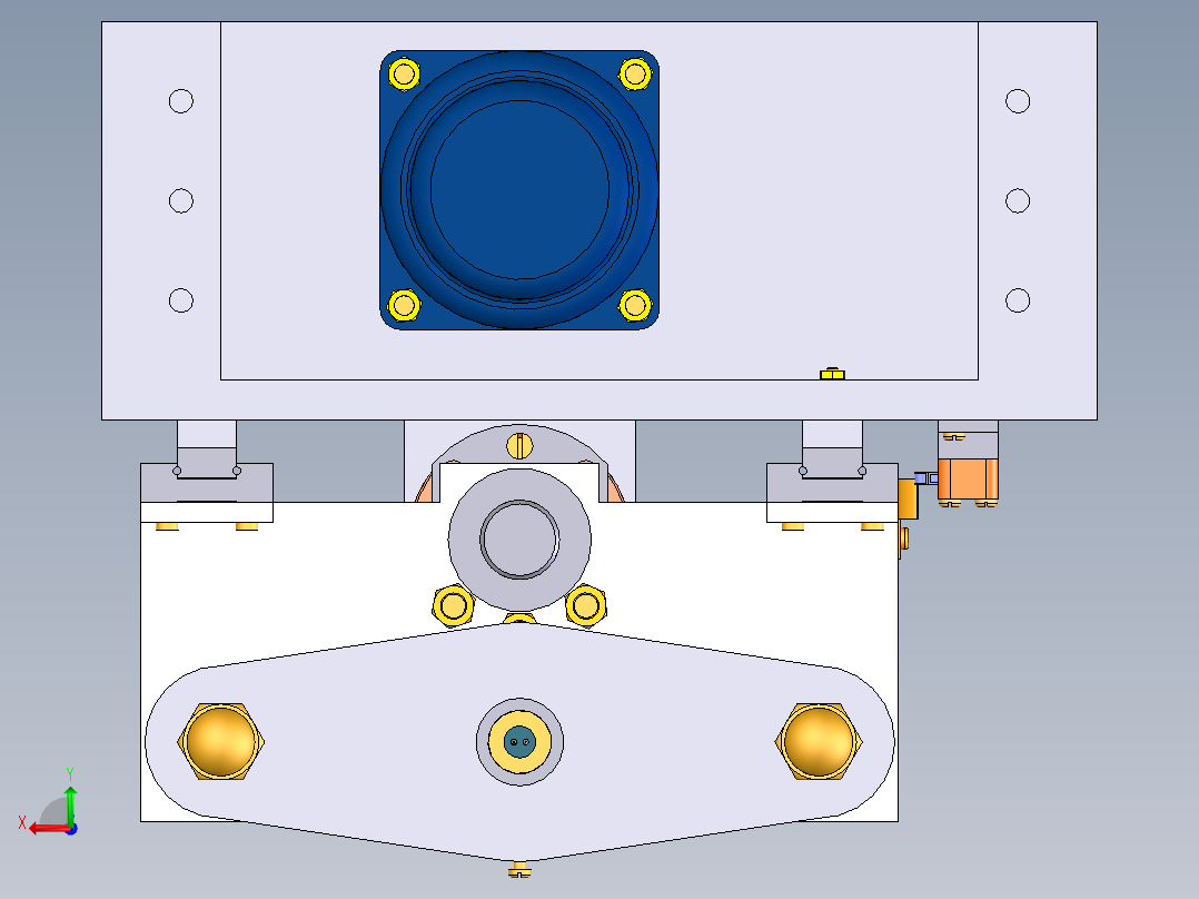 高放射性液体稀释、分装系统的机械装置设计后视图