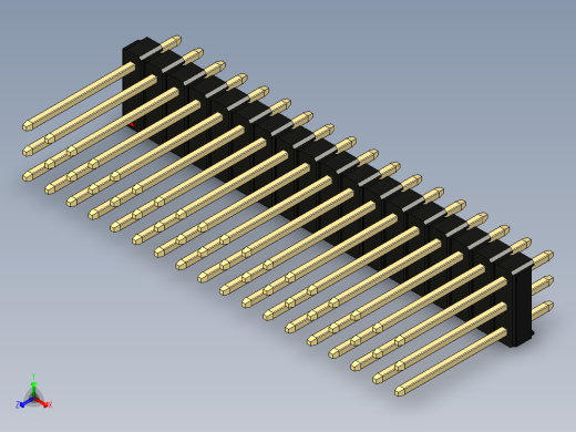 彩色公头100mil（2.54mm）系列-DS1021_black_3x18p_100mil_Type5_rev1.0