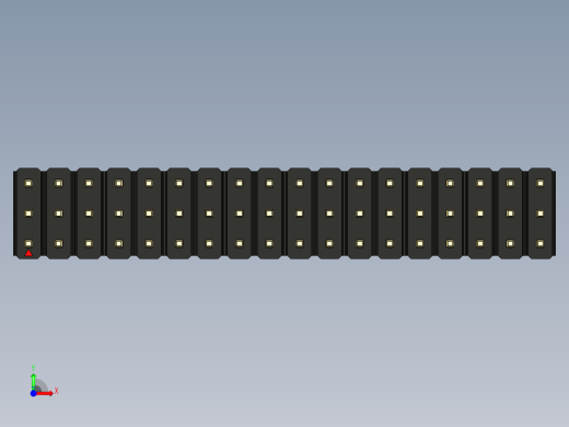 彩色公头100mil（2.54mm）系列-DS1021_black_3x18p_100mil_Type5_rev1.0前视缩略图