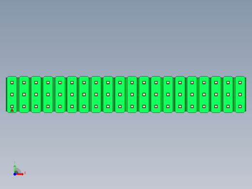 彩色公头100mil（2.54mm）系列-DS1021_green_3x20p_100mil_Type1_rev1.0前视缩略图