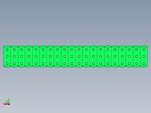 彩色公头100mil（2.54mm）系列-DS1021_green_3x20p_100mil_Type1_rev1.0后视缩略图