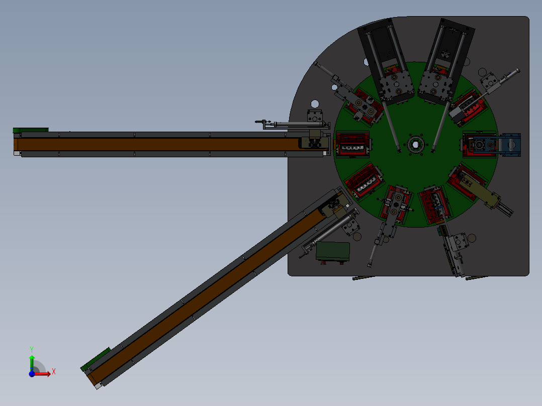 眼镜盒自动装配线前视图