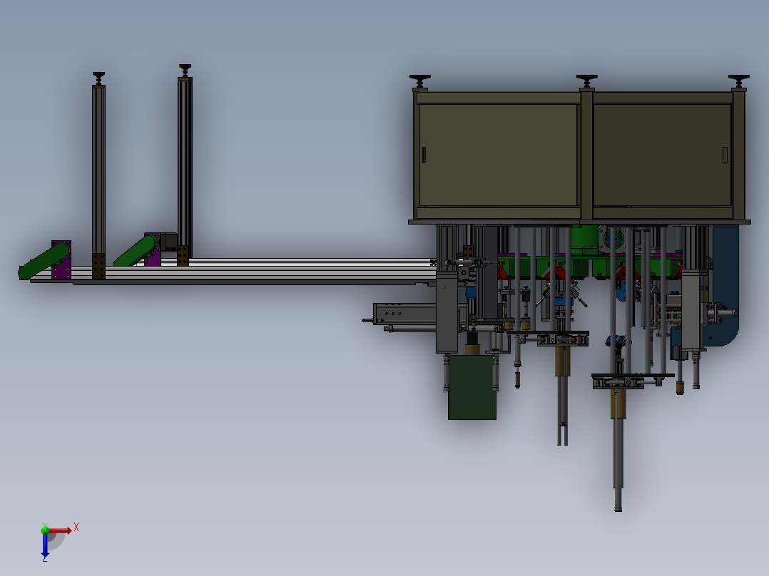 眼镜盒自动装配线俯视图