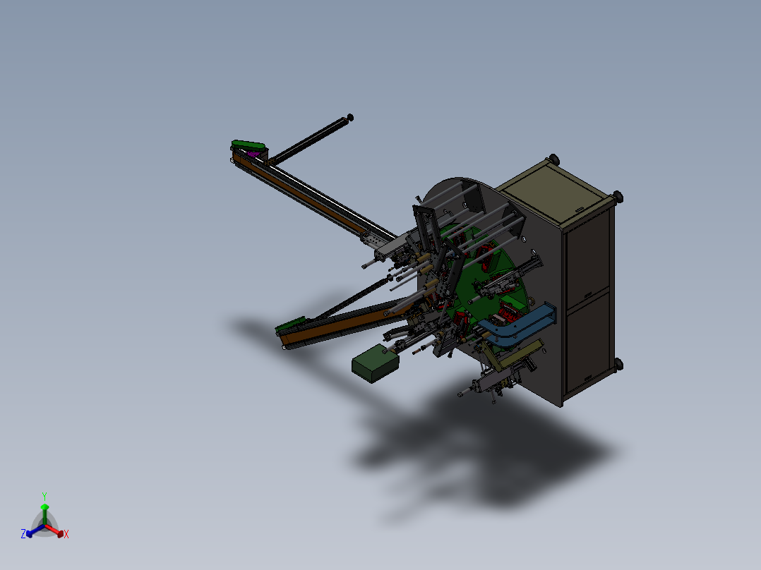 眼镜盒自动装配线正等轴测图