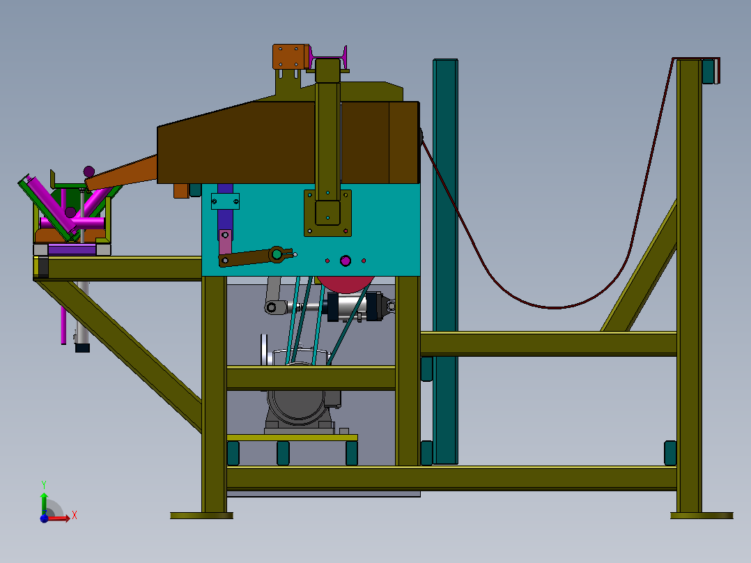 全自动切管上料机SW三维模型设计资料前视图