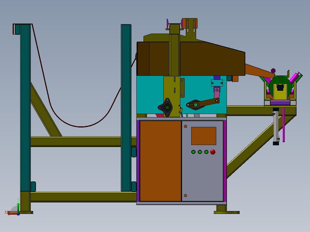 全自动切管上料机SW三维模型设计资料后视图