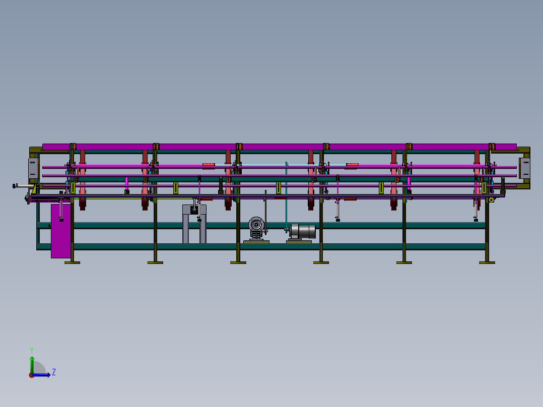 全自动切管上料机SW三维模型设计资料左视图