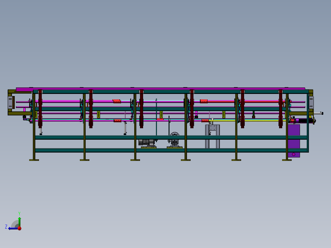 全自动切管上料机SW三维模型设计资料右视图