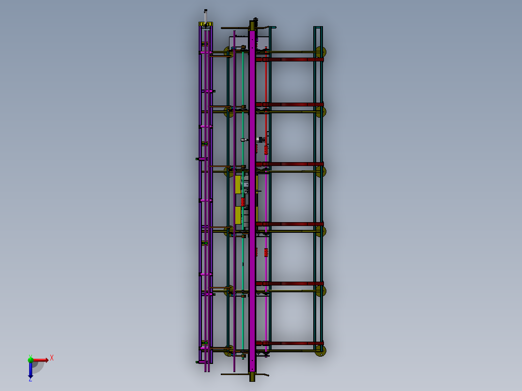 全自动切管上料机SW三维模型设计资料俯视图