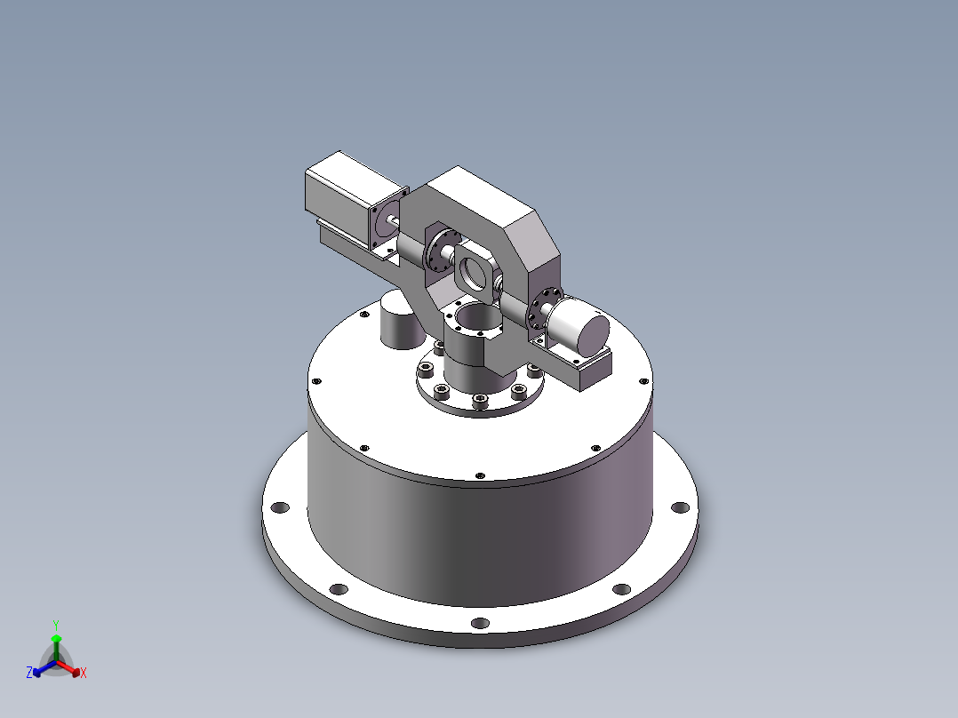 扫描机构扫描器正等轴测图