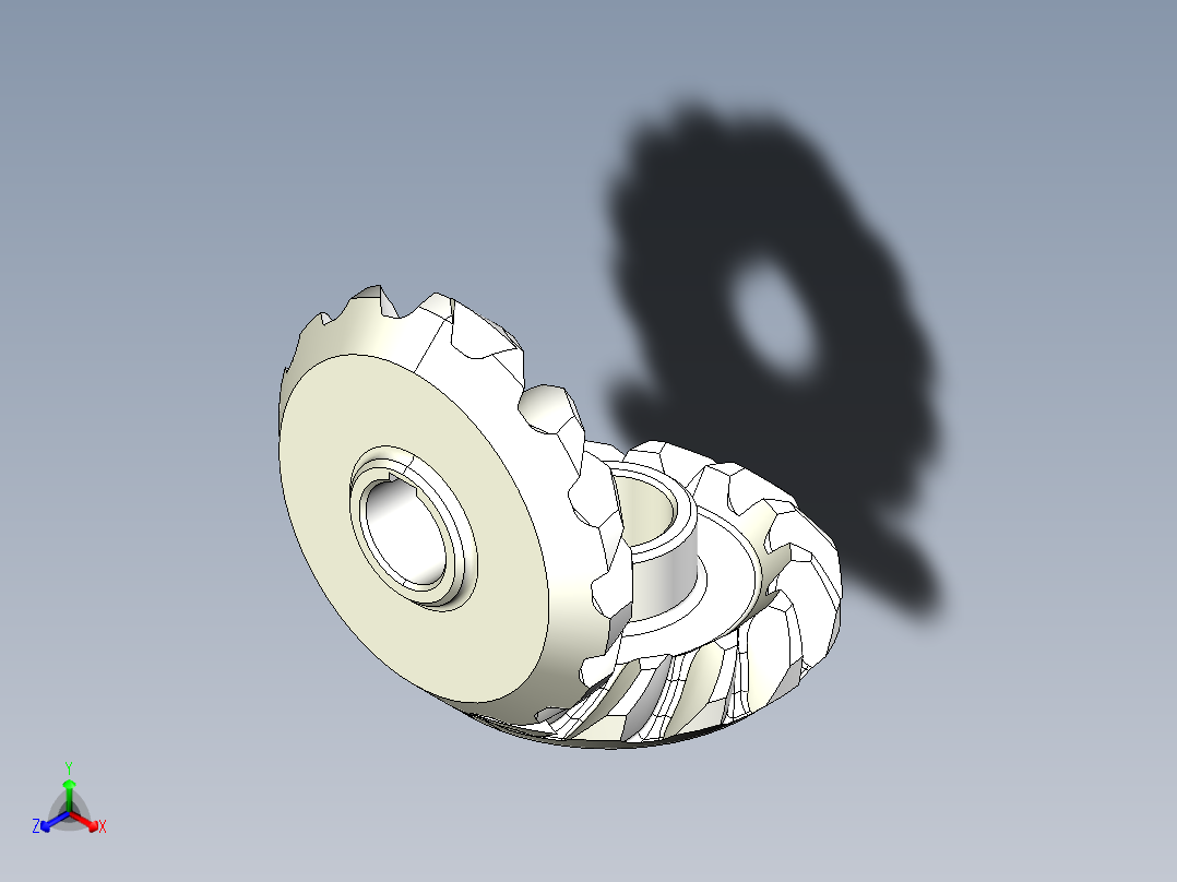 齿轮啮合 (82)正等轴测图