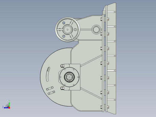 30t液压绞车三维模型右视缩略图