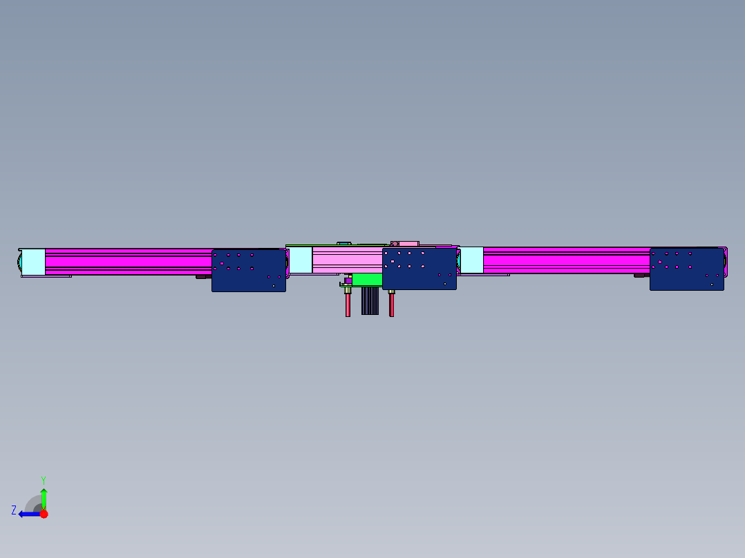 托盘片基带皮带运输流水线右视图