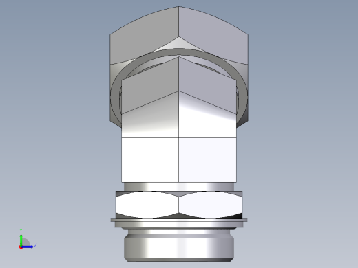 卡套式工业通用硬管接头EO_Adjustable_locknut_45_deg_elbow_VEE42ZLRCF左视缩略图