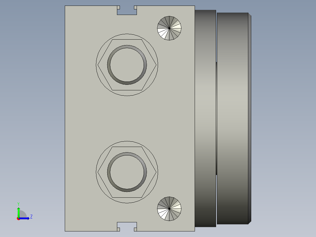 旋转气爪PRC25S左视图