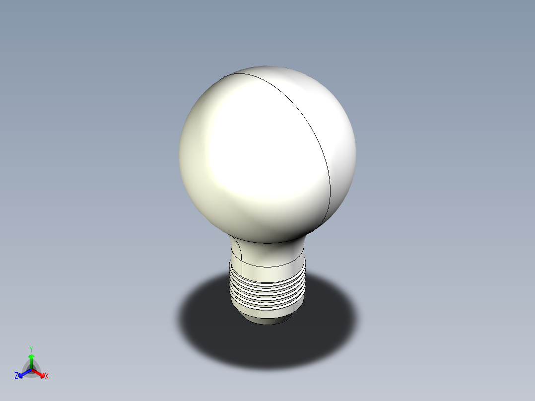 灯泡 (2)正等轴测图