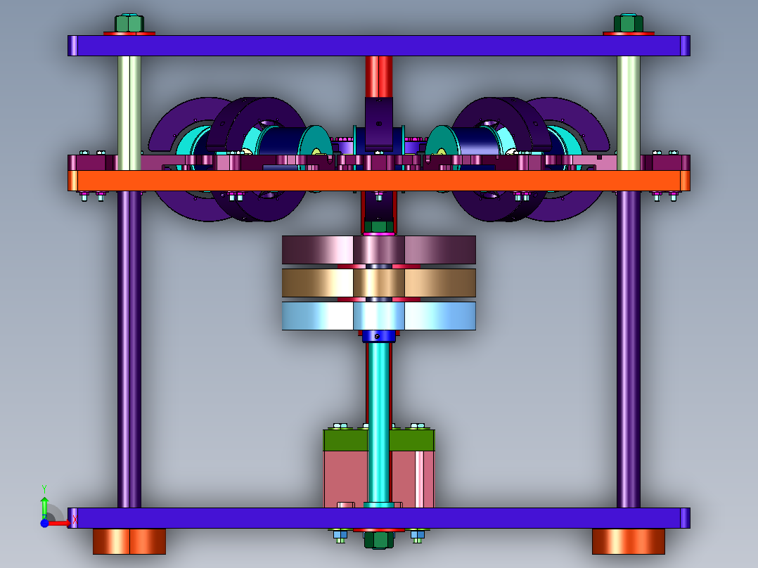 永磁无铁芯发电机前视图