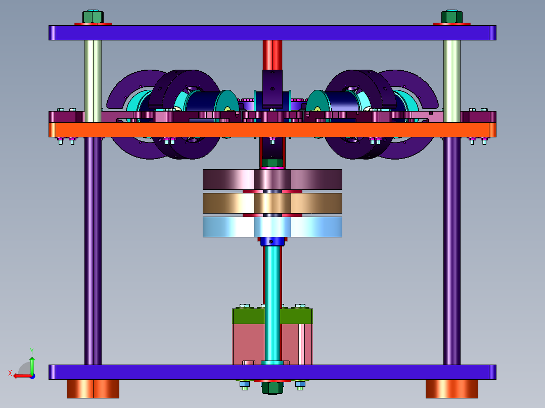 永磁无铁芯发电机后视图