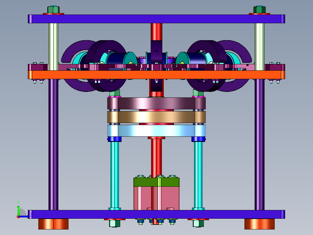 永磁无铁芯发电机左视图