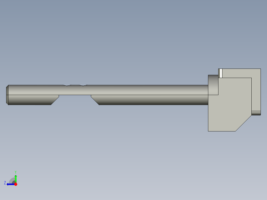 基恩士PZ-S10_kc图纸模型右视图