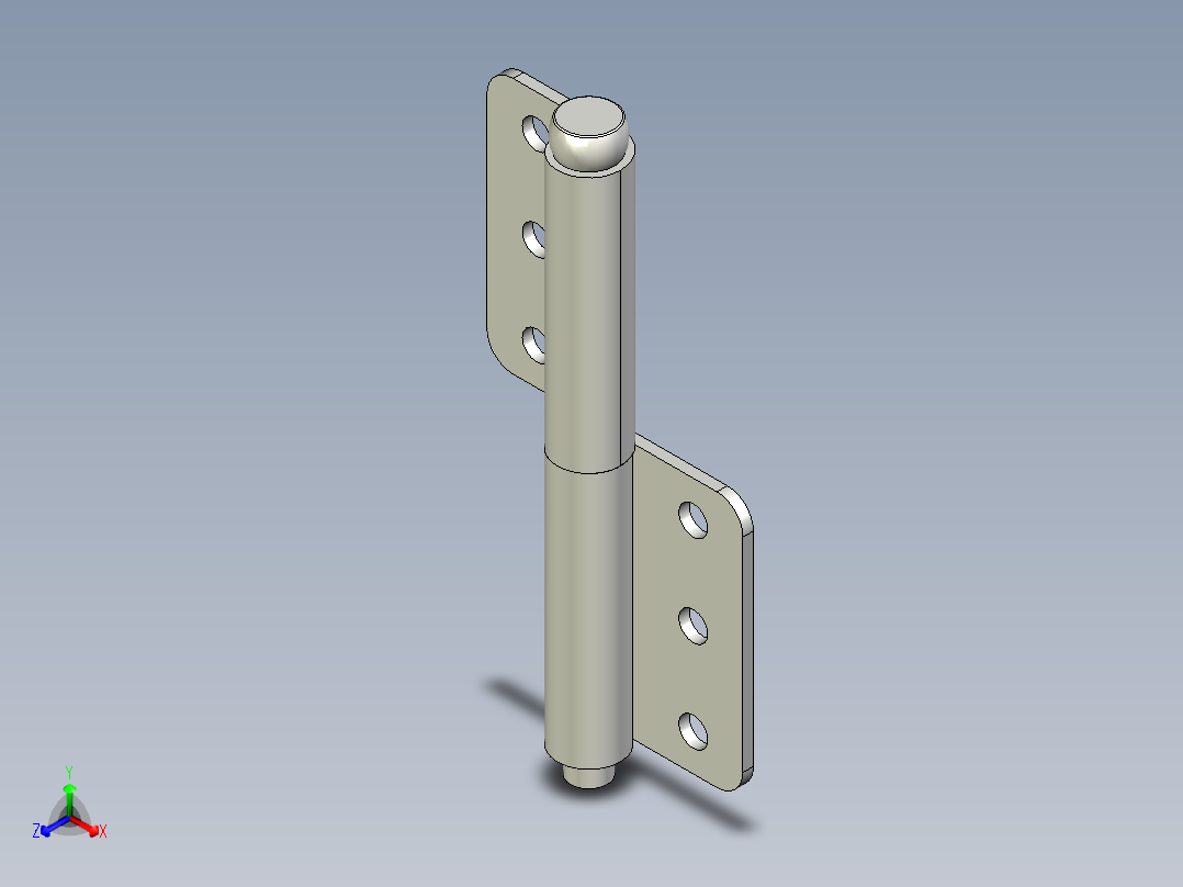 蝶型鉸鏈5570-3D多系列多零件图纸模型主视图