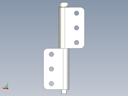 蝶型鉸鏈5570-3D多系列多零件图纸模型后视缩略图