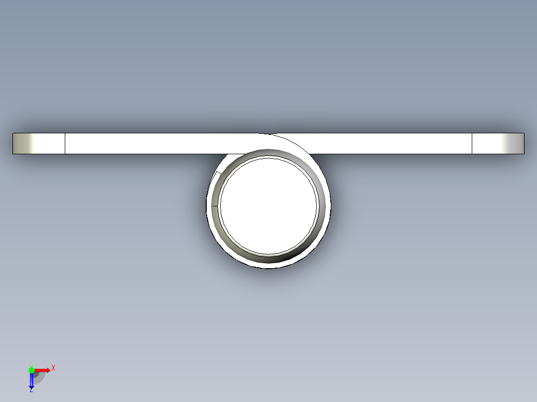 蝶型鉸鏈5570-3D多系列多零件图纸模型俯视图