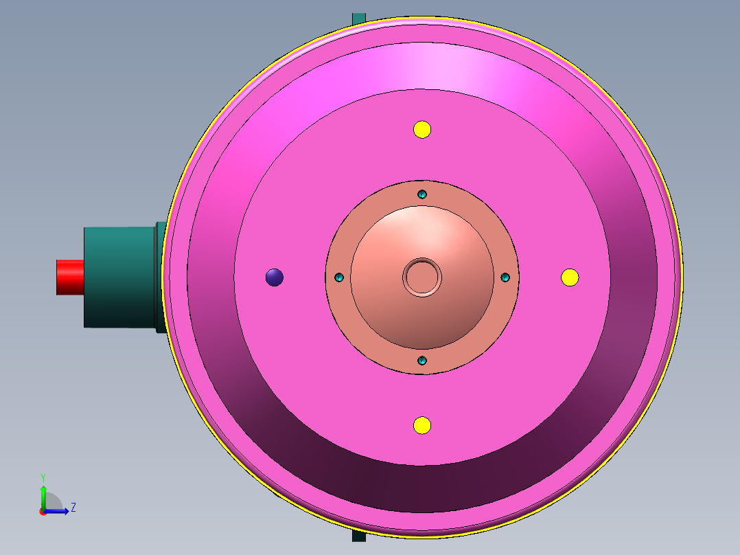 全浮式半轴驱动桥三维SW模型1426529==40左视图