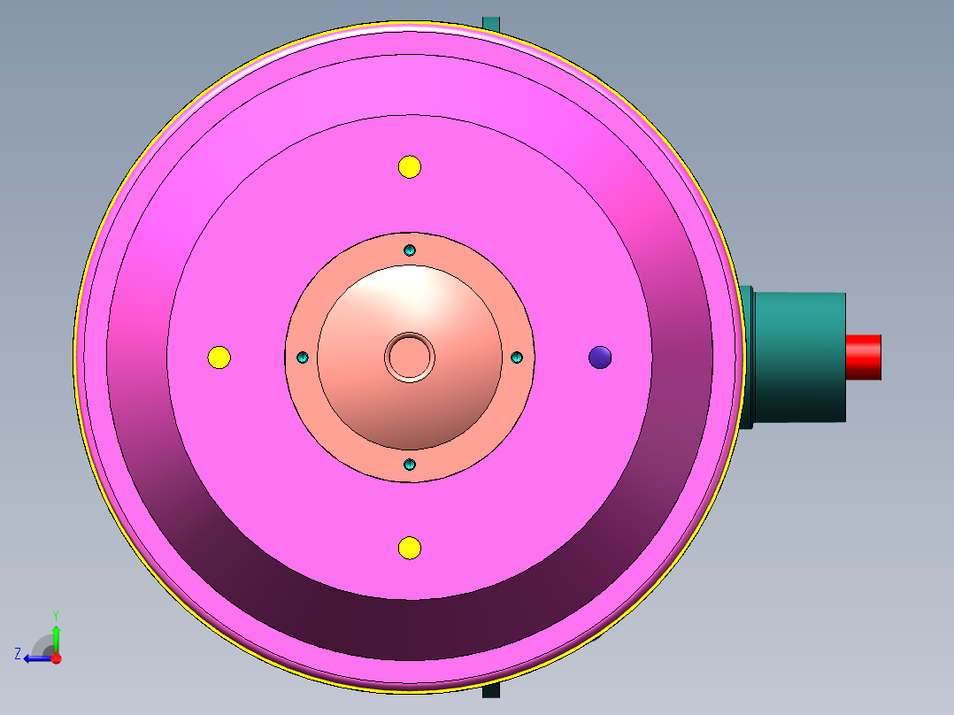全浮式半轴驱动桥三维SW模型1426529==40右视图