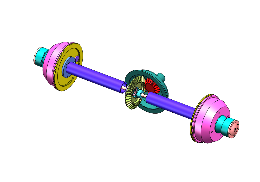 全浮式半轴驱动桥三维SW模型1426529==40