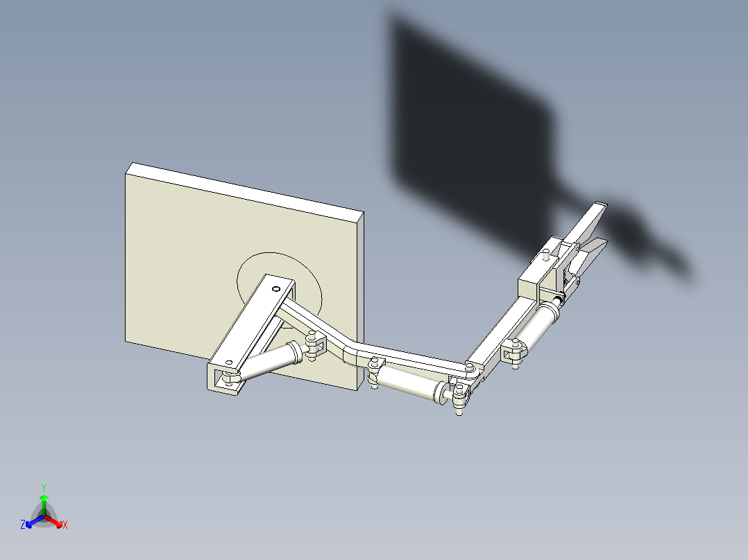 校园垃圾拾捡机器人捡拾机构设计【三维SW】 CAD说明参考资料主视图