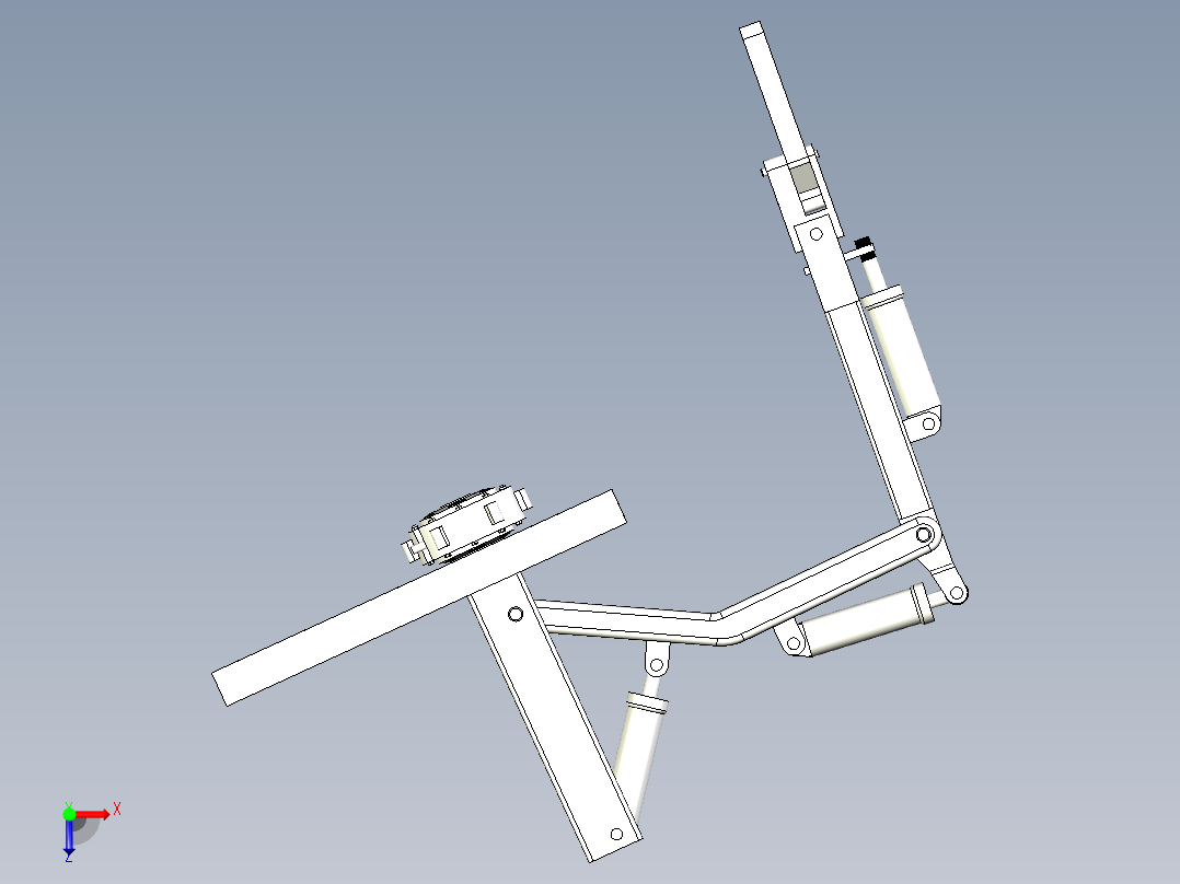 校园垃圾拾捡机器人捡拾机构设计【三维SW】 CAD说明参考资料俯视图