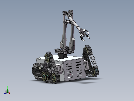 救援搜救机器人三维模型