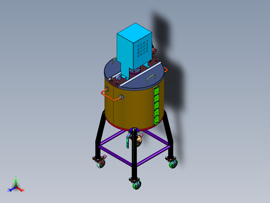 移动离心泵混合搅拌桶