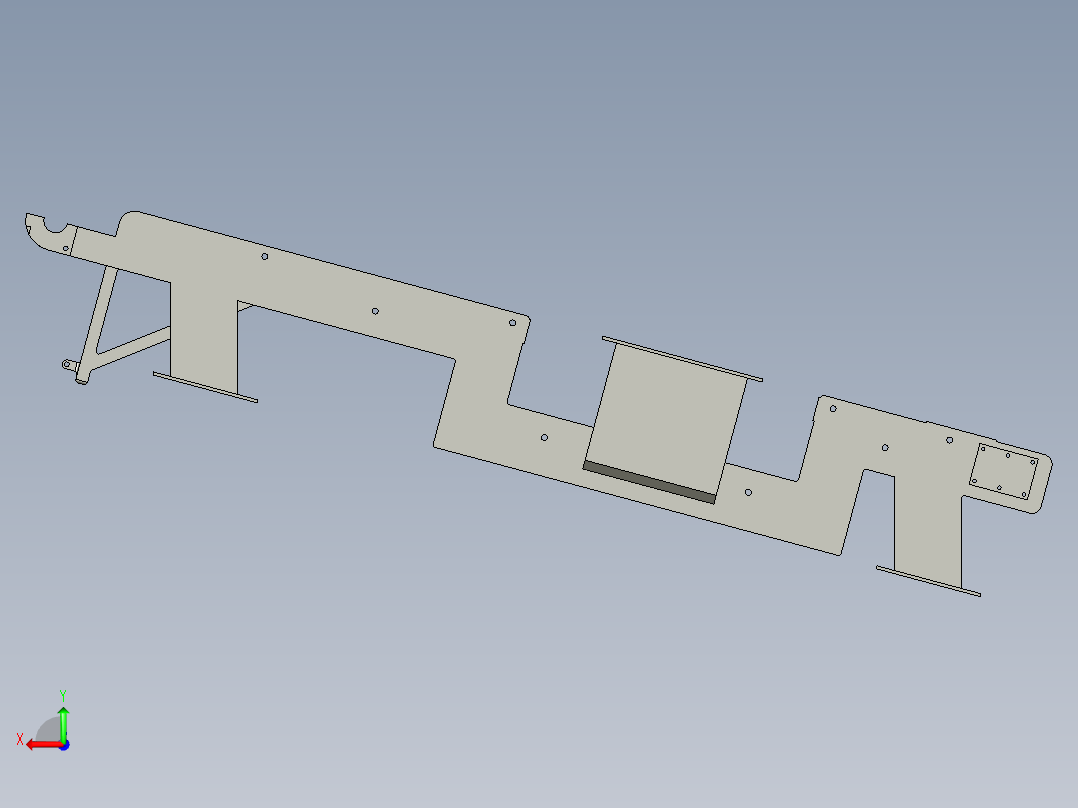 XJD-20016D橡胶护舷挤出机随动供料机的设计后视图