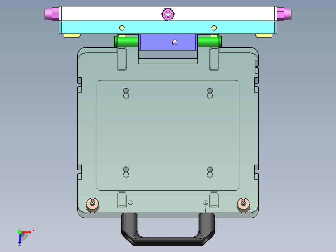 W68G贴胶治具旋转式-1出4俯视图