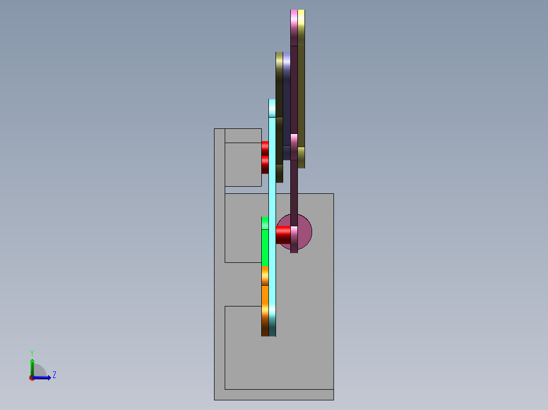 直角压料机构左视图
